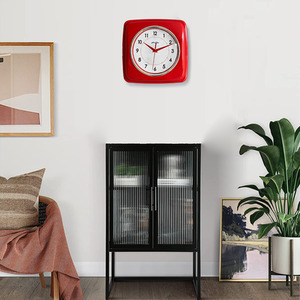 Retro Indoor Wall Clock - Red by Audlee