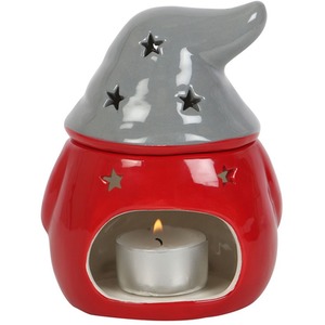 Ceramic Gonk Oil, Wax Burner - Red and Grey by Kingsbury Gifts