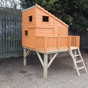 Command Post Platform Playhouse - Yellow by Shire Garden Buildings