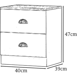 FWStyle Esher 3 Piece Bedroom Furniture Set Matt Grey - Matt Grey by FWStyle