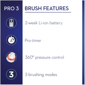 Oral B Pro 3 3000 Electric Toothbrush - White by Oral-B