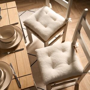 Pack of Boucle Dining Chair Seat Pads by OHS