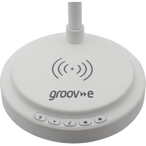 Groov-e Astra Lamp Wireless Charging and BlueTooth Speaker - White by Groove