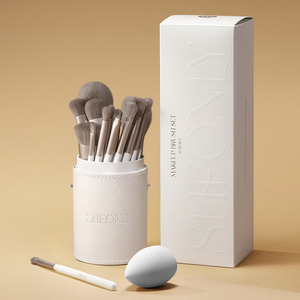 18 Pcs Makeup Brush Set - Pure White by komore