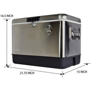 Koolatron Ice Chest Cooler Box 51L - Silver by Koolatron