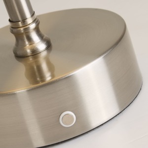 Rechargeable Satin Nickel Table Lamp - Silver by Lighting Collection