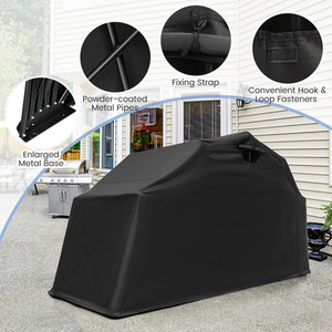 Motorcycle Tent Waterproof Motorbike Cover - Black by Costway