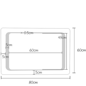 Anti-Fog LED Bathroom Mirror - Silver by Livingandhome
