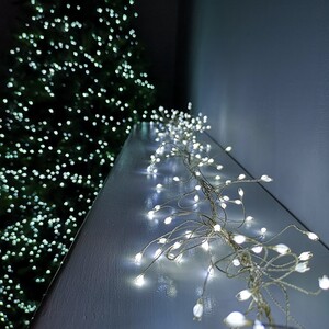 430 LED Premier Christmas Outdoor 8 Function Garland Wire Lights - Cool White by Samuel Alexander