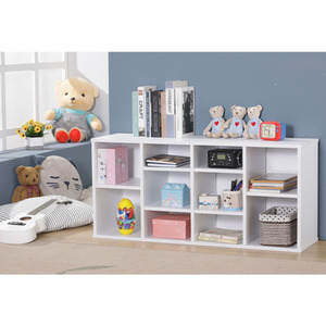 Cube Bookshelf Storage - White / 10 / 104cm by Home Treats