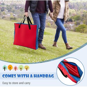 4 in A Row Game with Carrying Bag - Red by Costway