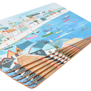 Pack of 6 St Ives Placemats - Blue
