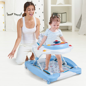 6 in 1 Anti-Rollover Toddler Walker - Blue by Costway