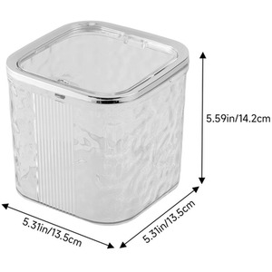 Crystal-Clear Mini Desktop Rubbish Bin - White by komore