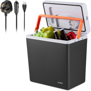 VonShef 20L Electric Cool Box, Insulated Cooler with Hot Cold Function - Dark Grey by VonShef