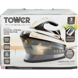 Tower CeraGlide Digital Steam Generator Iron by Tower
