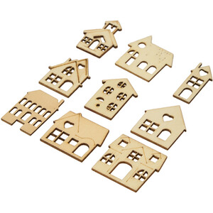 45 Piece Wooden House Shapes
