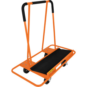 Dry Wall Cart Plasterboard Trolley (Brakes on Wheels) - Orange by Monster Shop