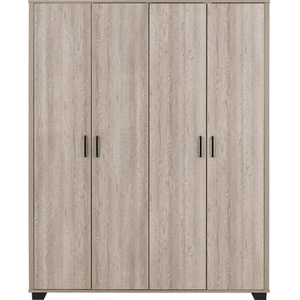 Oliver 4 Door Wardrobe Bedroom Set - Light Oak Effect by Seconique