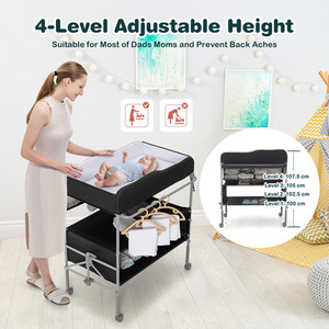 Portable Baby Changing Table - Black by Costway