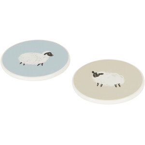 Highland Flock Ceramic Coaster - Taupe or Blue