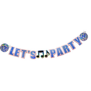 Disco Party Banner - Blue