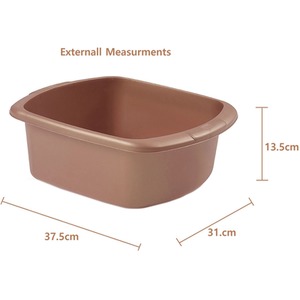 Rose Gold Copper Washing Up Bowl Large Rectangle Plastic - Rose Gold by Whitefurze