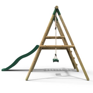 Wooden Swing Set with Slide by Rebo