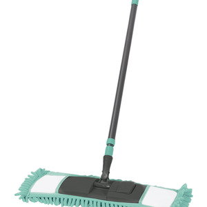 Turquoise Super-Absorbent Chenille Extendable Flat Floor Mop - Teal by JVL