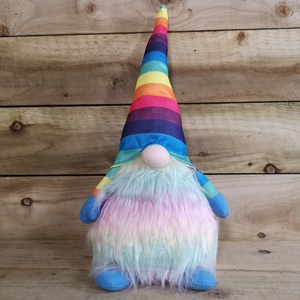 Battery Operated Lit Christmas Rainbow Gonk - Rainbow / 50cm Rainbow Gonk - Sitting by Samuel Alexander