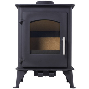 Freestanding Cast Iron Multi-Fuel Stove - Black / 75kg by Livingandhome