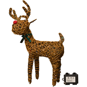 Battery Operated Light up Christmas Reindeer with 120 LEDs - Brown by Samuel Alexander