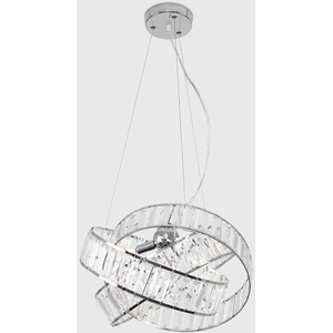 Modern 3 Way Chrome And Clear Acrylic Jewel Ring Pendant Ceiling Light - Silver by ValueLights