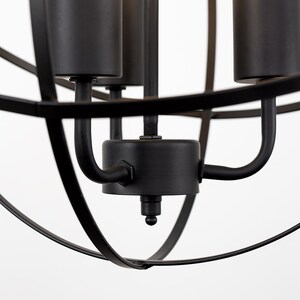 Industrial Style Satin Black 3 Way Atom Design Ceiling Light Fitting - Black by ValueLights