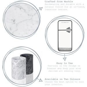 Marble Wine Bottle Cooler - 13cm - Grey by Argon Tableware