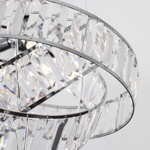 Modern 3 Way Chrome And Clear Acrylic Jewel Ring Pendant Ceiling Light - Silver by ValueLights