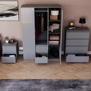 Vida Designs Glinton 3 Piece FSC Bedroom Set - Grey by Vida Designs