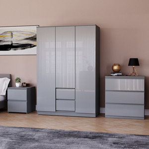 Vida Designs Glinton 3 Piece FSC Bedroom Set - Grey by Vida Designs