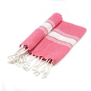 Turkish Cotton Hand Towels - 100 x 60cm - Pink - Pack of 2 - Pink by Nicola Spring