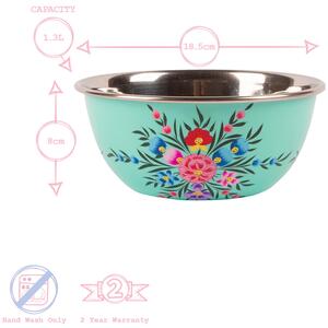 Pansy Picnic Bowl - 21.5cm - Mint Pansy / 18.5cm by Billy Can