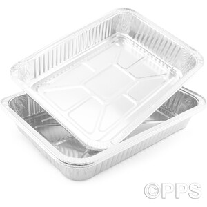 Pack of 3 Foil Bake Trays - Silver by PPS