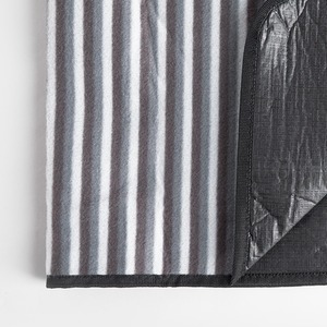 Picnic Blanket with Faux Leather Carry Handle - Grey / 220cm by VonShef