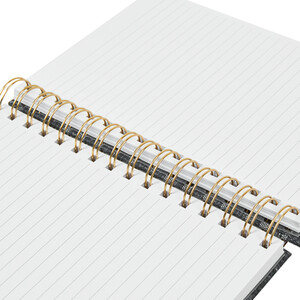 Tartan PU Chunky Notebook A5 - Grey