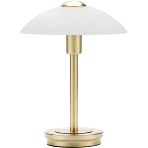 Alabaster Shade Touch Table Lamp - Satin Brass by Litecraft