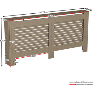 Milton Radiator Cover - Unfinished / 172cm by Vida Designs