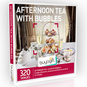 Afternoon Tea with Bubbles Gift Experience Box - White by Buyagift