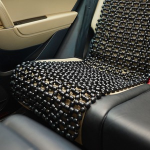 Wooden Beaded Car Seat Covers - Comfortable Seat Cushion - Black by NOVECRAFTO