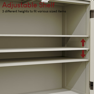 Priano 2 Drawer 2 Door Freestanding Cabinet - Grey by Vida Designs