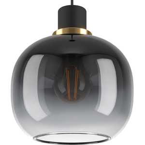 EGLO Oilella Black Grey Smoked Pendant - Black by EGLO