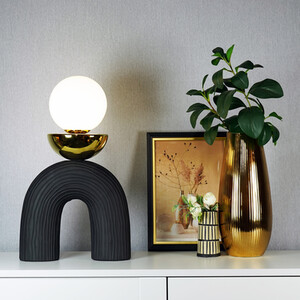 Ozias Table Lamp - Black and Gold